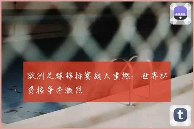 欧洲足球锦标赛战火重燃，世界杯资格争夺激烈